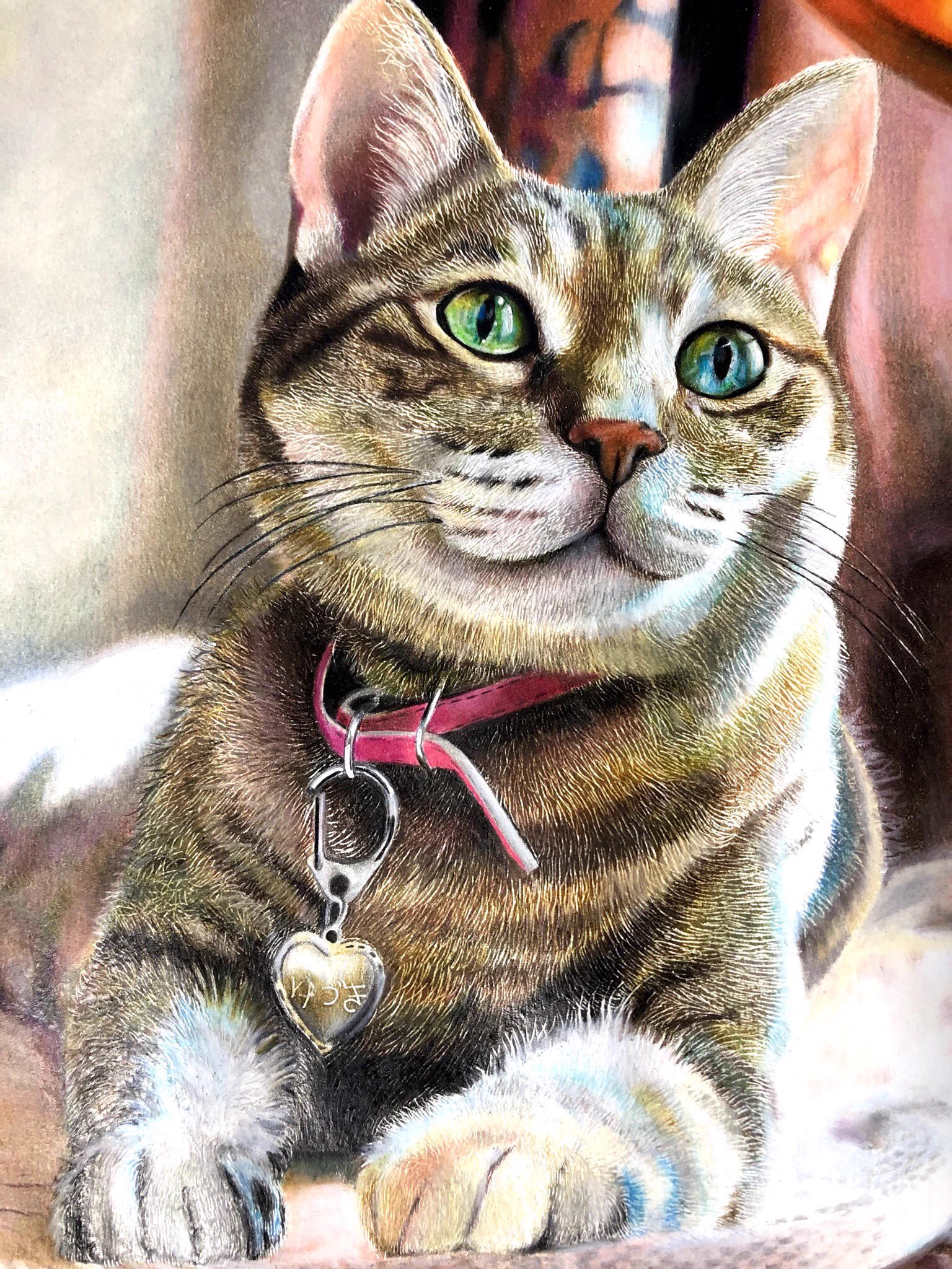本物よりも本物っぽい？色鉛筆で50時間かけた描かれた猫のイラストが凄すぎる！