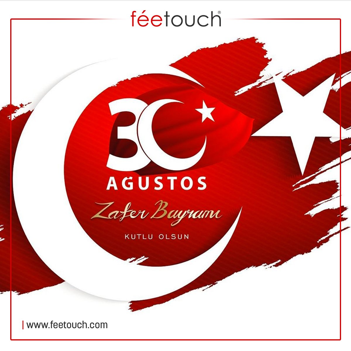 30 Ağustos Zafer Bayramımızın 97. Yıldönümü kutlu olsun.

#30AgustosZaferBayrami

feetouch.com