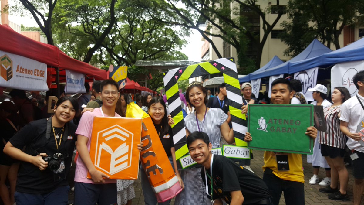 AteneoGabay's tweet photo. Last day of RecWeek!
Join our MVP 215 family by joining both Ateneo Gabay and Ateneo EDGE.
Visit our booths at Red Brick Road until today! 🤗
#TraverseTheUnknown #RecWeek2019Orbit https://t.co/g8XfVzrry9