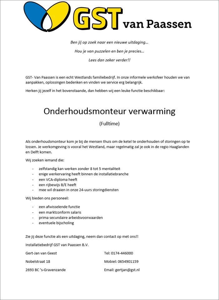 Wie zoekt er een nieuwe uitdaging ?