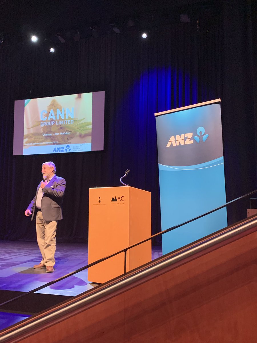 #SunraysiaAgConference 2nd guest speaker Alan MCCallum - Chairman of the #CannGroup talking to their $170m investment into #Mildura
