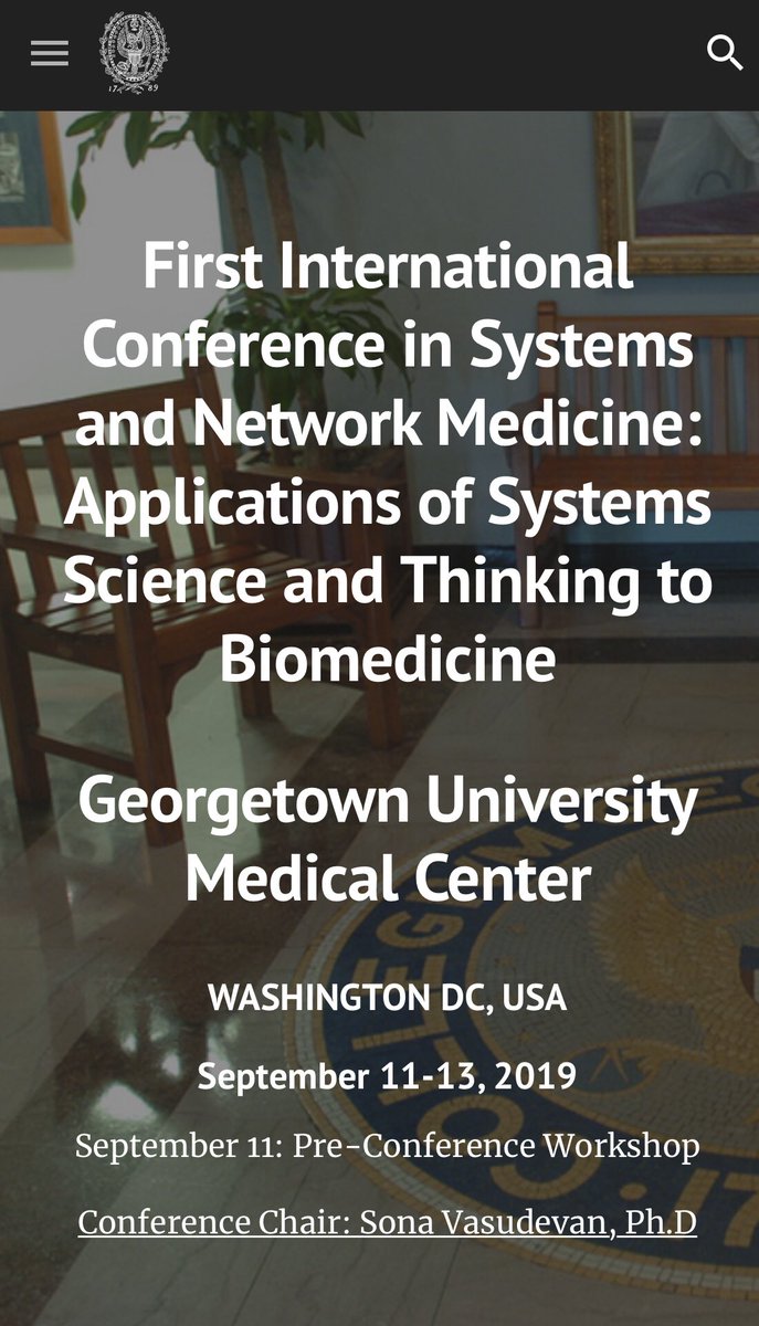 Less than two weeks to the world congress. Have a look to the program of the conference #systemsthinking #systemsmedicine @RadstakeImmunol @hhhw_schmidt @Tavpritesh @EricTopol @janbaumbach @MichaelSagnerMD @ISBLeeHood @esprevmed sites.google.com/georgetown.edu…