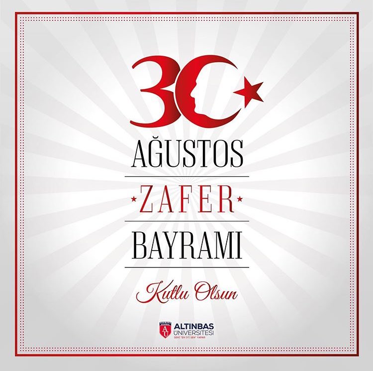 autanitim's tweet photo. Gazi Mustafa Kemal Atatürk ile Kurtuluş Savaşı’nın tüm kahramanlarını rahmet ve minnetle anıyoruz. #30AğustosZaferBayramı #30Ağustos #ZaferBayramı #AltınbaşÜniversitesi #AltınbaşUniversity #AÜtanıtım #AÜ https://t.co/YQGxGGaQGN