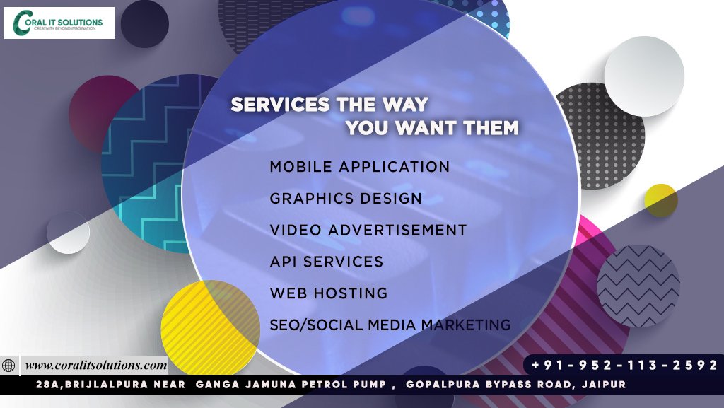 coral_it's tweet image. Our Website Development professional recognize the value of solid information architecture design and integrative branding that engages the customer from the first stop at our site.
#app_developer #android #web_development #web_design #technology #programmers #coral_it_solutions.