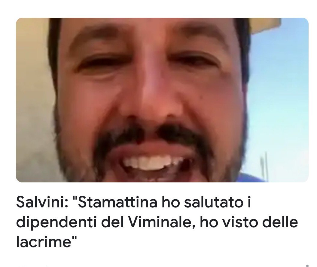 foread's tweet image. Salvini: "Stamattina ho salutato i dipendenti del Viminale, ho visto delle lacrime"... DI GIOIA! #maratonamenta #SalviniCazzaro #SalviniACasa