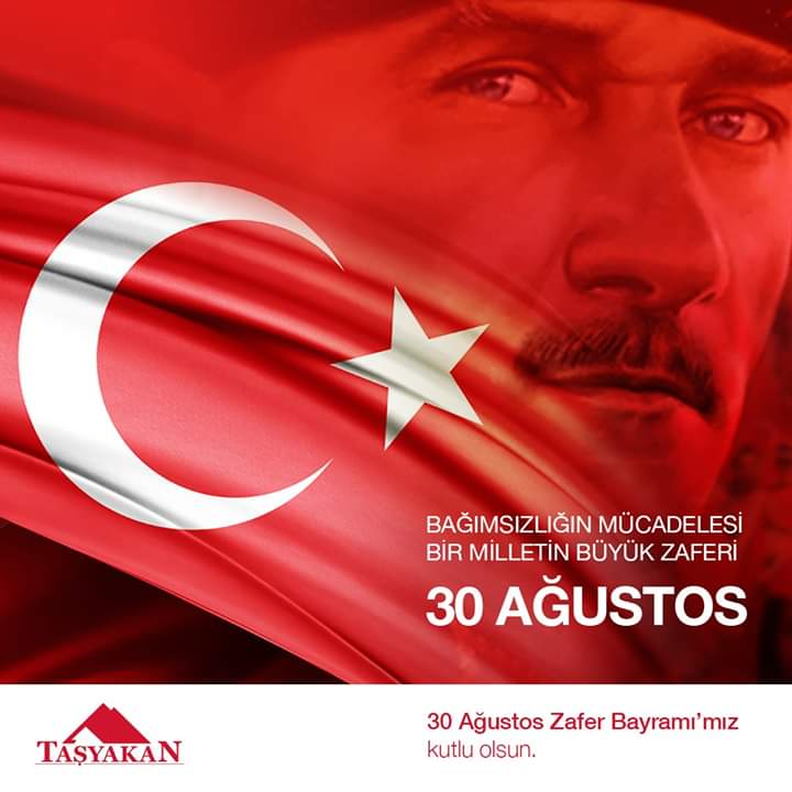 Bizi bağımsızlığımıza ulaştıran Büyük Taarruz’un 97. yıl dönümü ve 30 Ağustos Zafer Bayramı’mız kutlu olsun. 

#30Agustos #ZaferBayrami #Ozgurluk #Bagimsizlik #Tasyakan