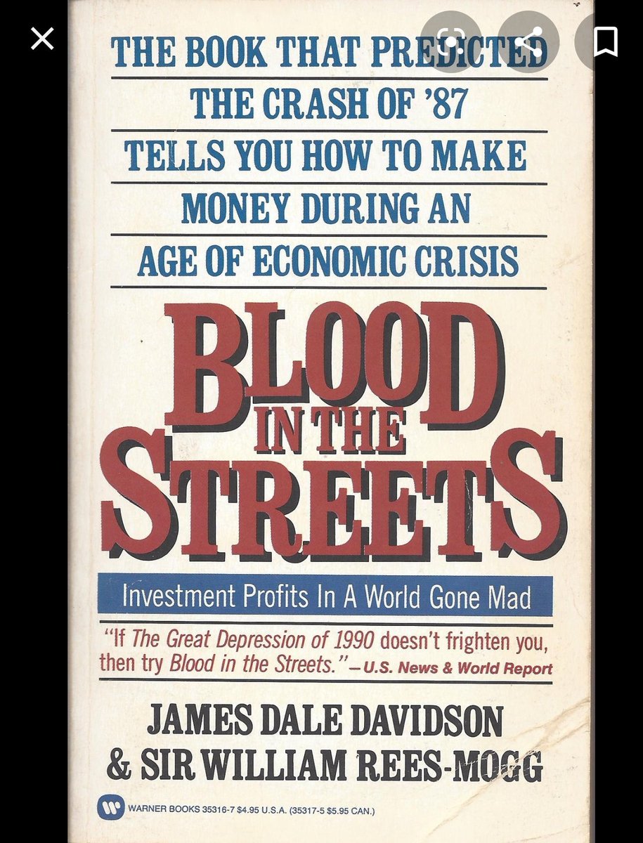 omandprem's tweet photo. @DavidLammy @sajidjavid Rees-Mogg's father's book on how to make money from political chaos, financial crisis and blood in the streets. https://t.co/87qaLR29w3