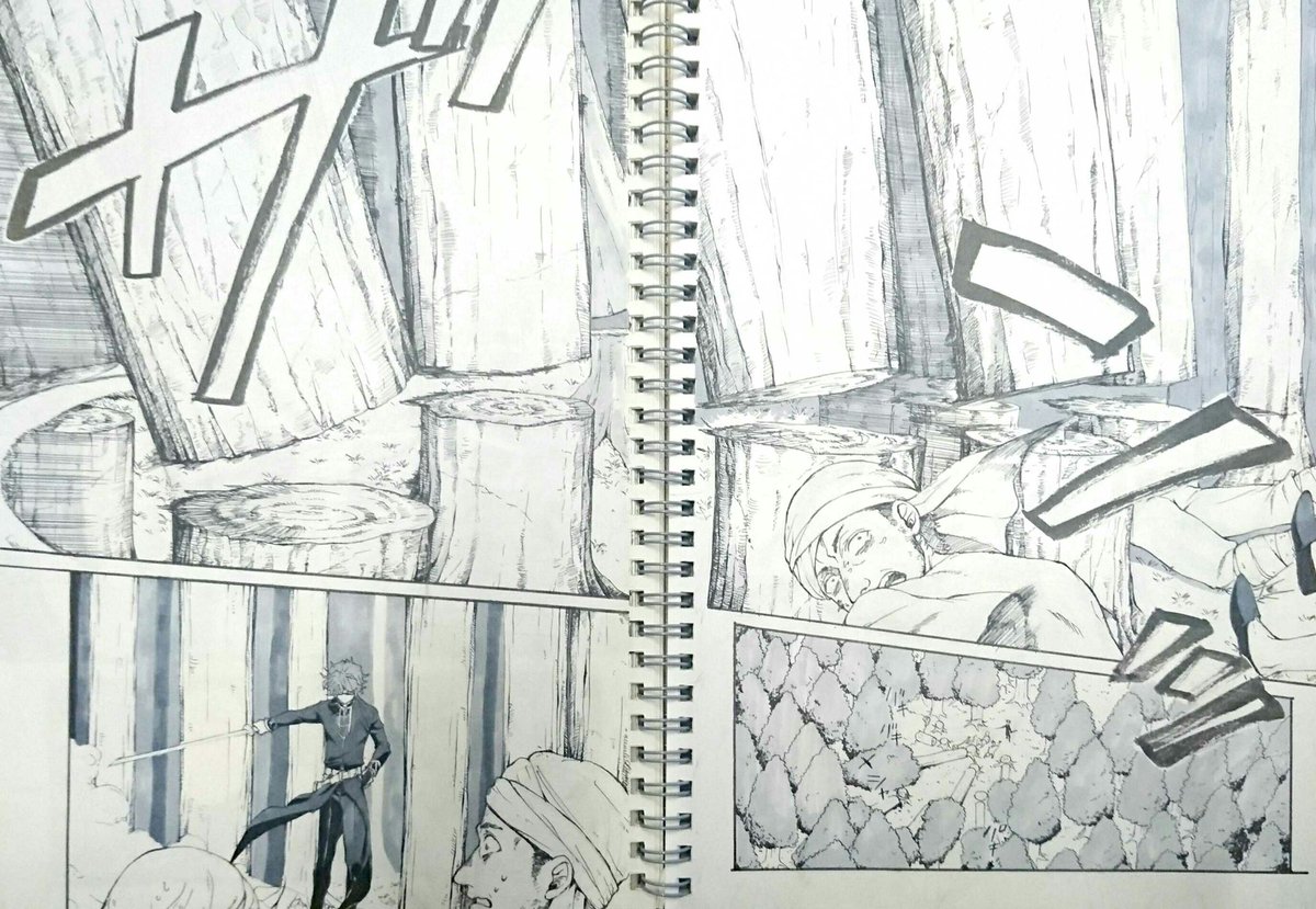アナログ時代のめちゃくちゃ頑張ってるなーな絵が出てきたので載せてみる 
