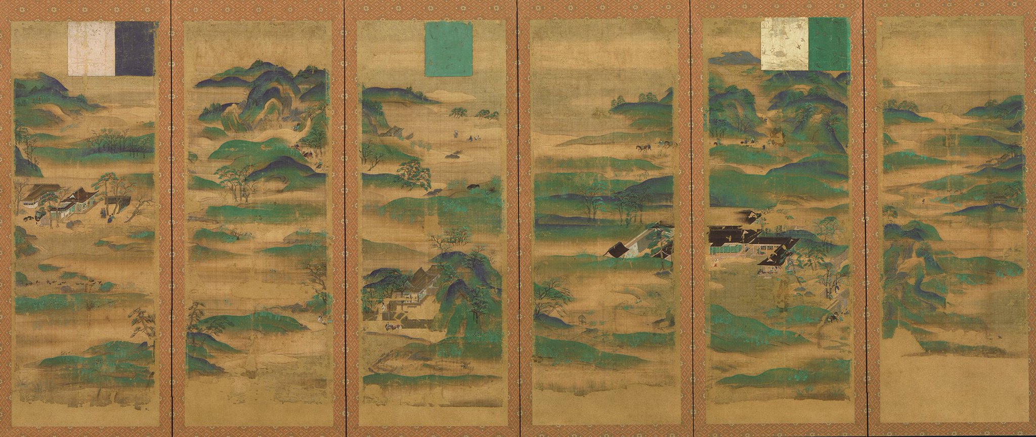 【真作】絵画　鎌倉秀雄　日本画10号　暁紅の山景　幻想風景画　箱入　W128 真作】絵画 鎌倉秀雄 日本画10号 暁紅の山景 幻想風景画 箱入