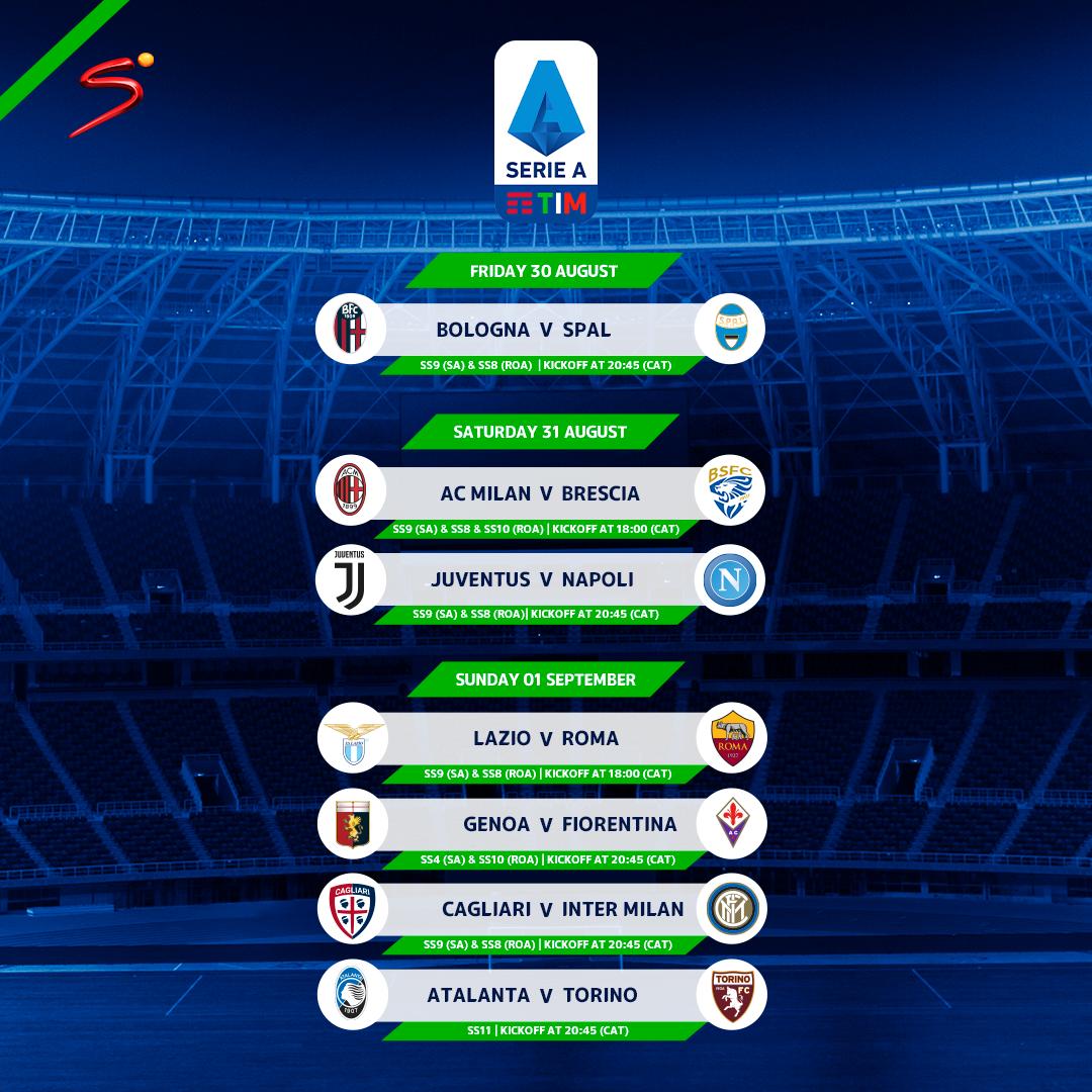 Seriea Matches Broadcast Weekend Likes Juventus Ac Milan Action Saturday Sunday Inter Milan Lazio Roma Field Supersport Scoopnest