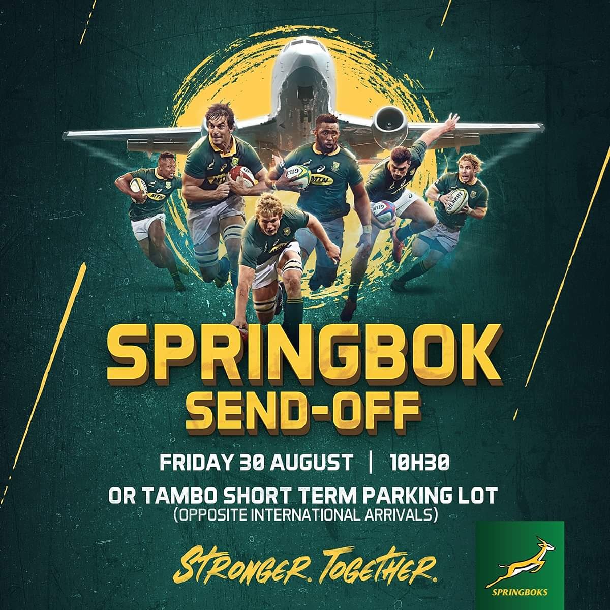 Springboks On Twitter All Roads Lead To Or Tambo Today And A Plane Will Leave For Japan In A Few Hours Pull In Jozi Strongertogether