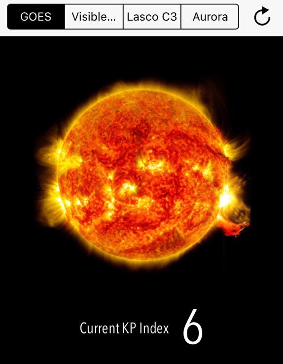 Look4Glass's tweet image. ... KP Index of 5 is a Full-on Solar Storm...

...this is right now. Yikes!

#YEGwx #YEG #MorningProblems