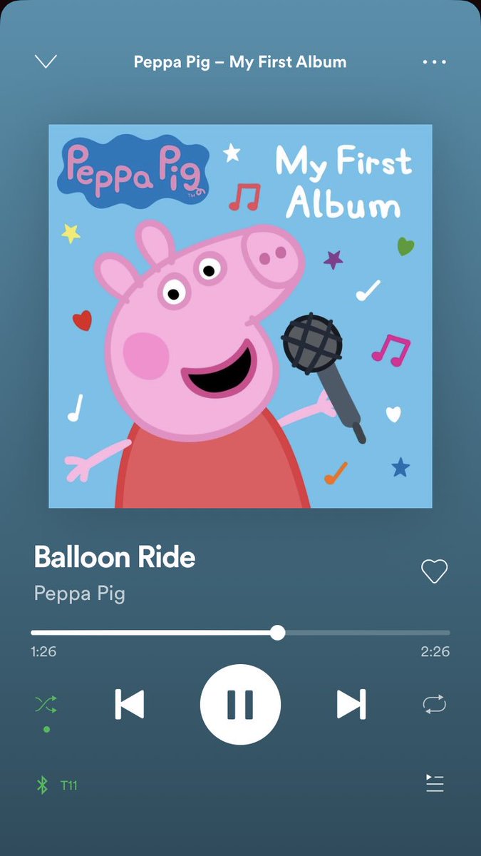 MediaTechBrit's tweet photo. @jon_wooder told me this album “slaps” and I cannot contain my laughter😭😩 why does @peppapig  have such a fire mixtape??? https://t.co/Lm39u6WcsV