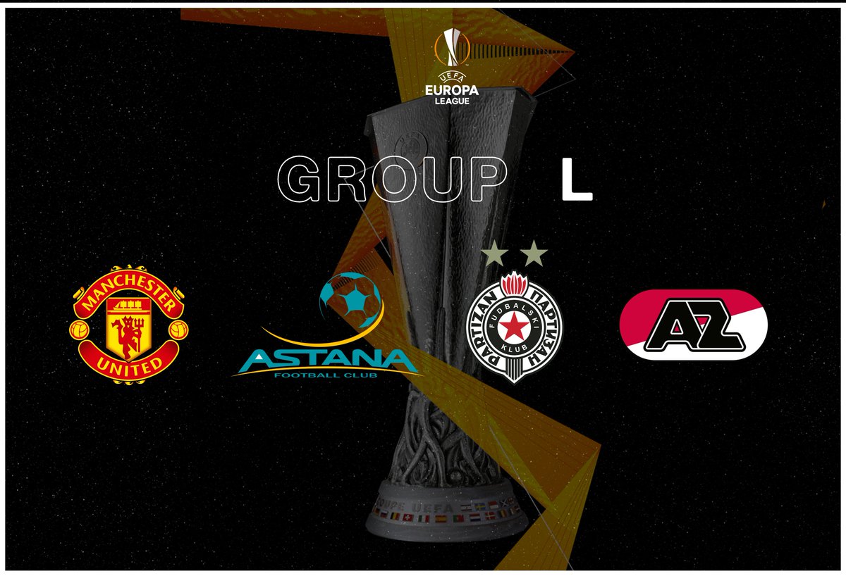 🇪🇺 Groep L

👋 See you soon!

🏴󠁧󠁢󠁥󠁮󠁧󠁿 <a href="/ManUtd/">Manchester United</a> 
🇰🇿 <a href="/fca_kz/">FC Astana</a>
🇷🇸 <a href="/FKPartizanEN/">Partizan Belgrade 🇬🇧</a> 

#AZ #UELdraw