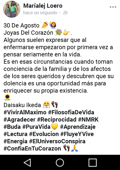 marialej_loero's tweet photo. 30 De Agosto 📣🙋
Joyas Del Corazón 💐👉.
🌻
Daisaku Ikeda 🤗👣
#VivirAlMaximo #FilosofiaDeVida #Agradecer #Reciprocidad #NMRK #Buda #PuraVida💛 #Aprendizaje #Lectura #Evolucion #FluyeYVive #Energia #ElUniversoConspira #ConfiaEnTuCorazon 👣🙏 https://t.co/S0nwmeEWDh