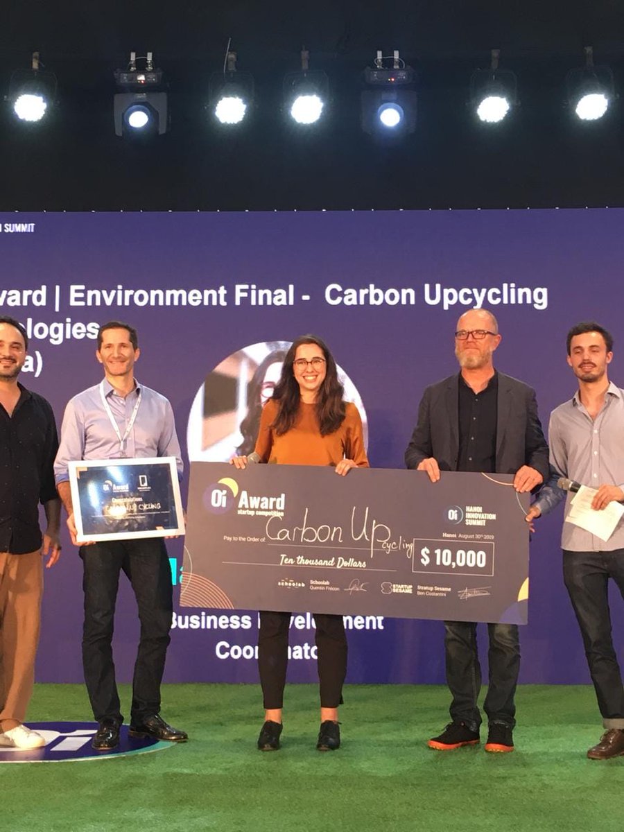 Sesamers (@sesamers) on Twitter photo ...and we have a winner!! 🥁 #HanoOi
Congratulations to <a href="/CarbonUpcycling/">Carbon Upcycling Technologies</a>, our Season 5 startup winning the big award! #ProudSesamer👏
They'll be going home with an exciting sum of $10,000 & presents from our partners <a href="/TechsauceGlobal/">techsauce</a> <a href="/thenextweb/">TNW</a> <a href="/OrangeFab/">Orange Fab</a> & more!
#HISVN2019🇻🇳 ...and we have a winner!! 🥁 #HanoOi
Congratulations to <a href="/CarbonUpcycling/">Carbon Upcycling Technologies</a>, our Season 5 startup winning the big award! #ProudSesamer👏
They'll be going home with an exciting sum of $10,000 & presents from our partners <a href="/TechsauceGlobal/">techsauce</a> <a href="/thenextweb/">TNW</a> <a href="/OrangeFab/">Orange Fab</a> & more!
#HISVN2019🇻🇳