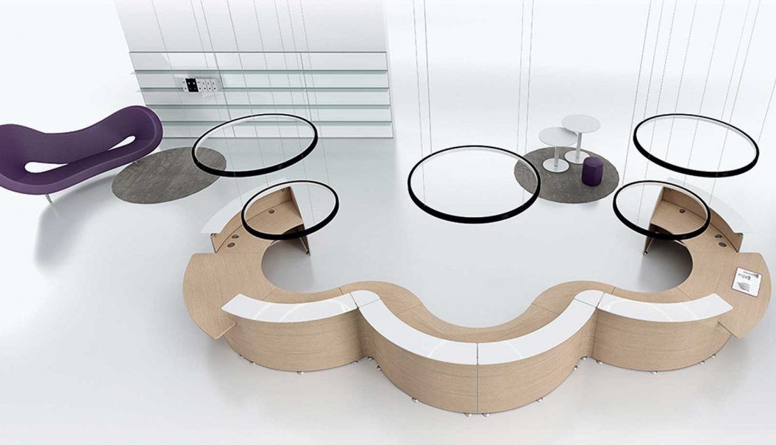 lambdatres3's tweet image. ¡Linealidad envolvente! 😍 Las líneas suaves de la recepción Abako no separan, sino que diseñan volúmenes. Es una línea de #mostradores de #oficina dedicada a la acogida funcional, al diálogo y a la operatividad👌 ow.ly/rEyo50vP3ZY