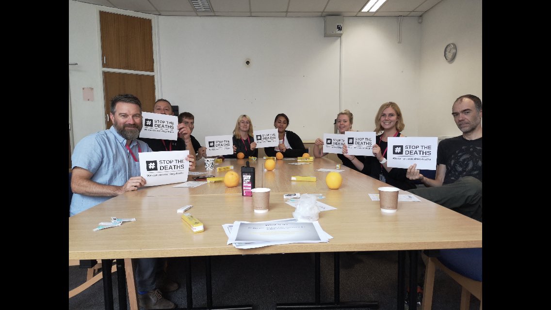 BDProads's tweet photo. BDP staff Naloxone training in preparation for #InternationalOverdoseDay, Sunday 1st August.

Come see our flash mob, see https://t.co/nEg2TueWMb for details

#StopTheDeaths https://t.co/JatBNCnemo