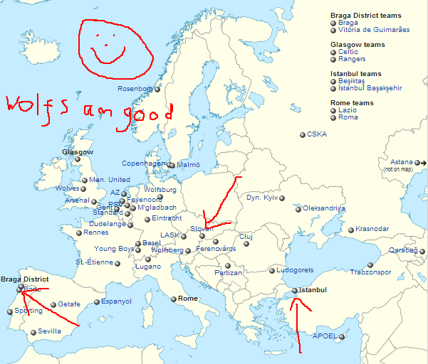 Here's a professionally drawn map showing where Wolves are going #wwfc