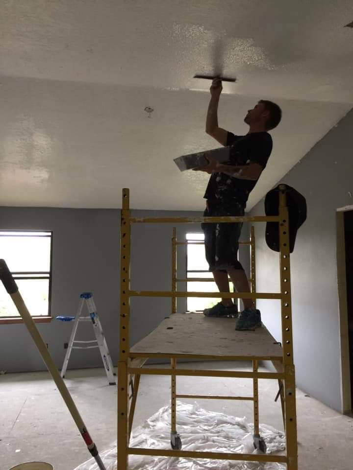 Getting that darned popcorn off the ceiling is so satisfying