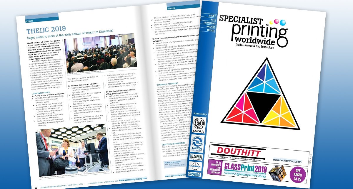 The new issue of Specialist Printing Worldwide is here, now also in digital version, with updates on #theijc #glassprint and latest news from ESMA member companies specialistprinting.com/Digital-Issues…