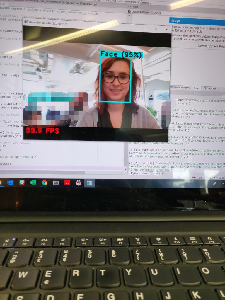 Thank you @AI_Hub_Tampere for an interesting day with #ObjectDetection! My computer is 95% sure that my face is actually a face, which is pretty impressive considering thay it's #Friday afternoon. #ML #datascience #GoforeCrew @TampereUni