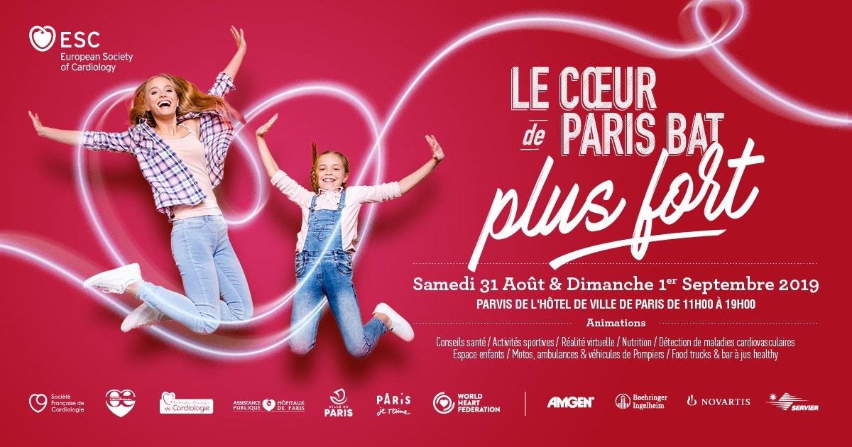 worldheartfed's tweet image. We'll be at Paris City Hall tomorrow and on Sunday from 11:00-1900 at 'Le cœur de Paris bat plus fort', a public event organized on the sidelines #ESCCongress #WCC2019. Come say hello and learn how you can get involved with #WorldHeartDay!