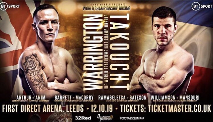 CallumSimpson9's tweet photo. Tickets for my fight on @J_Warrington undercard at Leeds Area on the 12th of October have finally arrived. Anyone that’s wanting tickets please message me 🥊

Prices are: 

Tiered £40, £50 and £75 

Ringside: £150

All support is appreciated 👊🏽💙 https://t.co/C2lGEH84mt