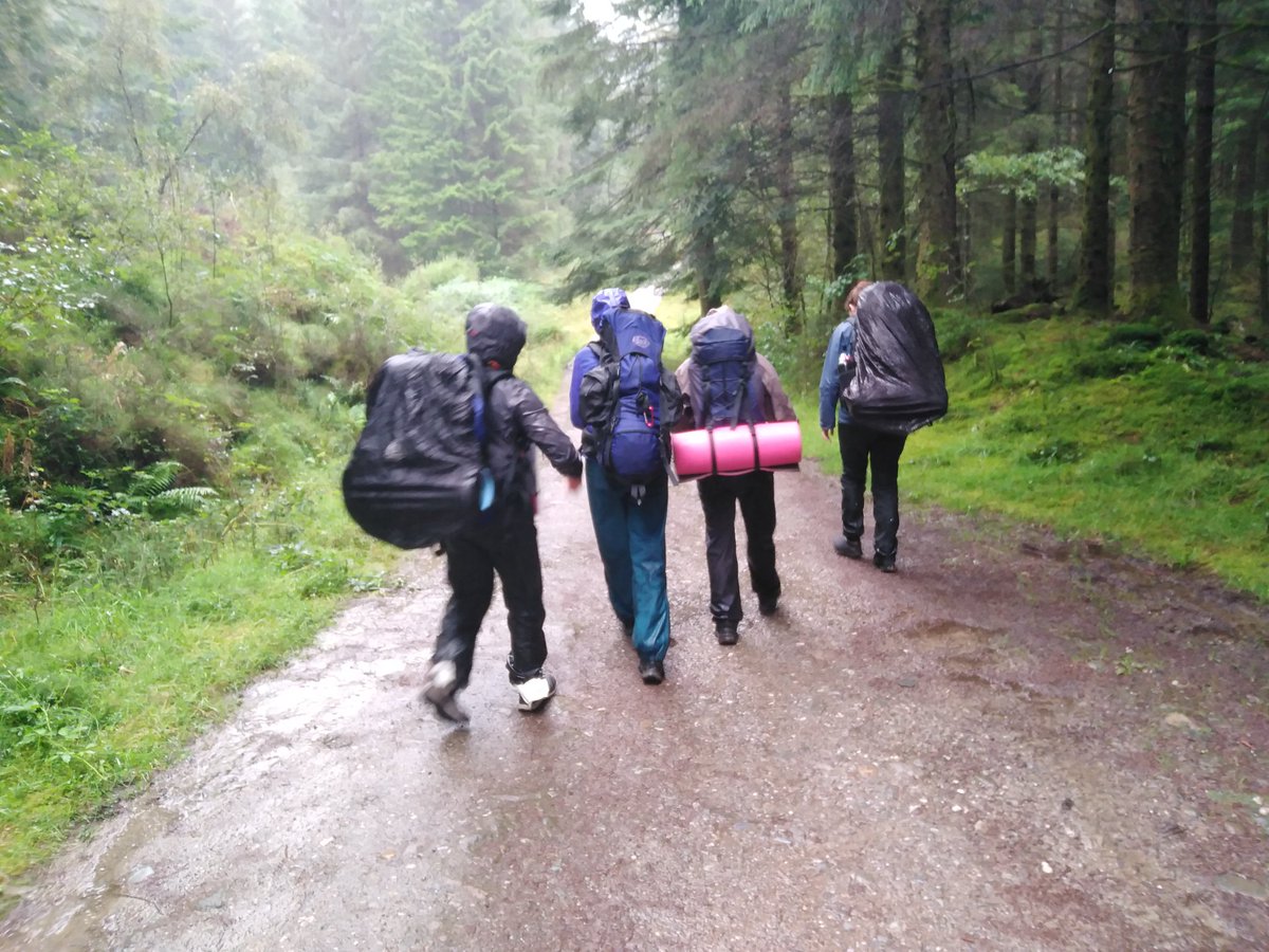 StMagsDofE's tweet photo. Wet night, wet morning and expecting a wet day!
But group 1 up and away on the dot of 8am. Absolute legends.
#silverdofe #day2 https://t.co/KbyQcIWRFJ