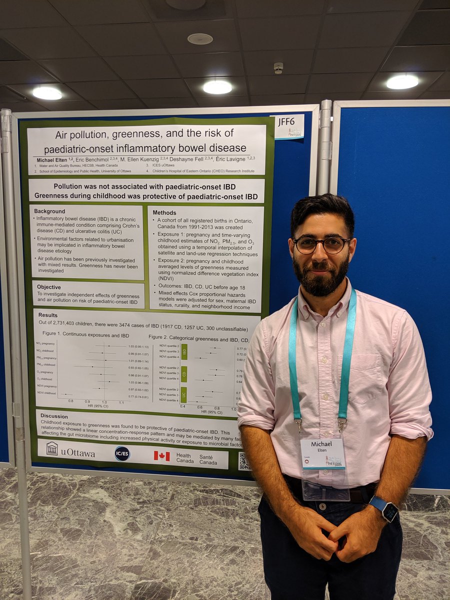 Melte001's tweet photo. Here's a rare picture of me actually working - presenting my poster on air pollution and greenspace (yes, that's why my poster is green) https://t.co/rCPEbbaPsL