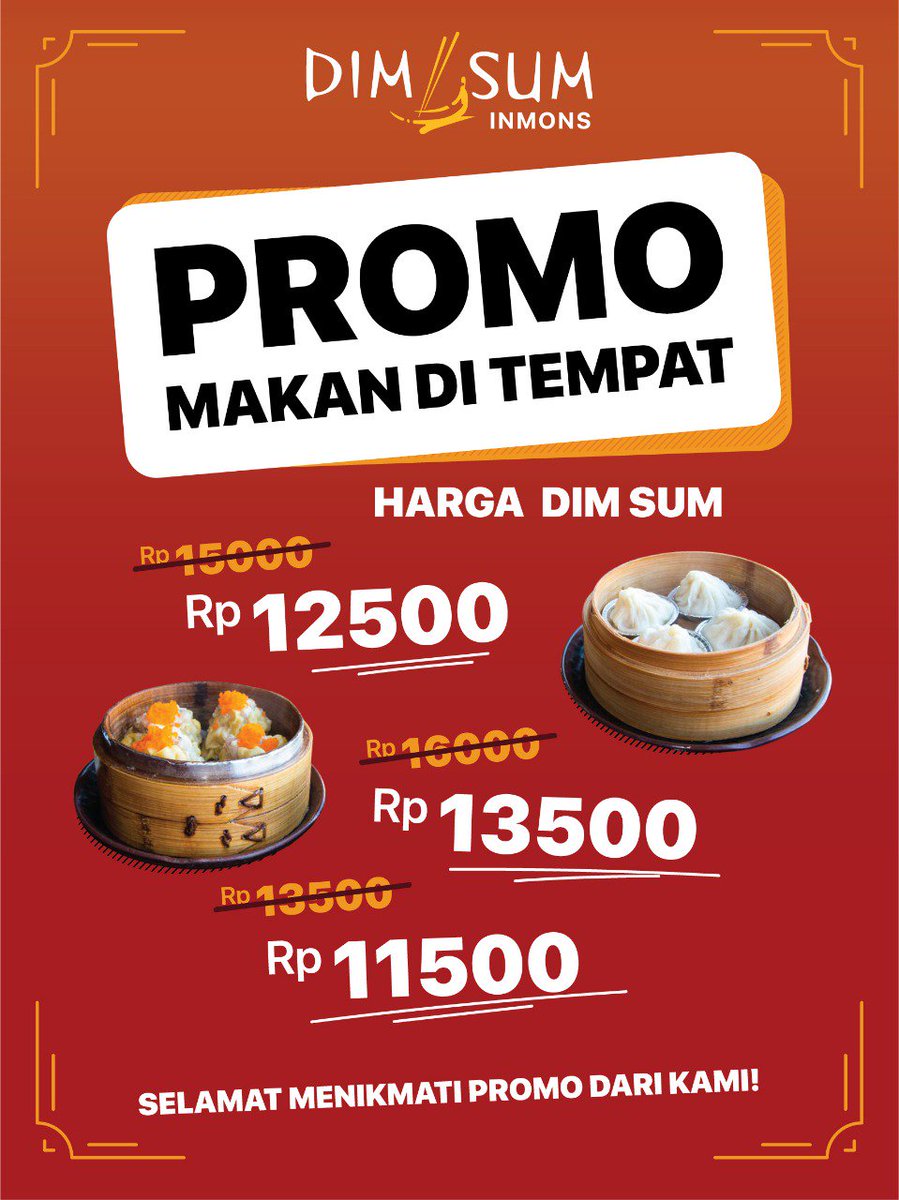 INMONS's tweet photo. Dimsum Inmons 
Jl Pandu No 8B

ADA PROMO MAKAN DI TEMPAT NIH

+6281394141498

IG 
dimsum.Inmons https://t.co/KC2GC4Qbg5