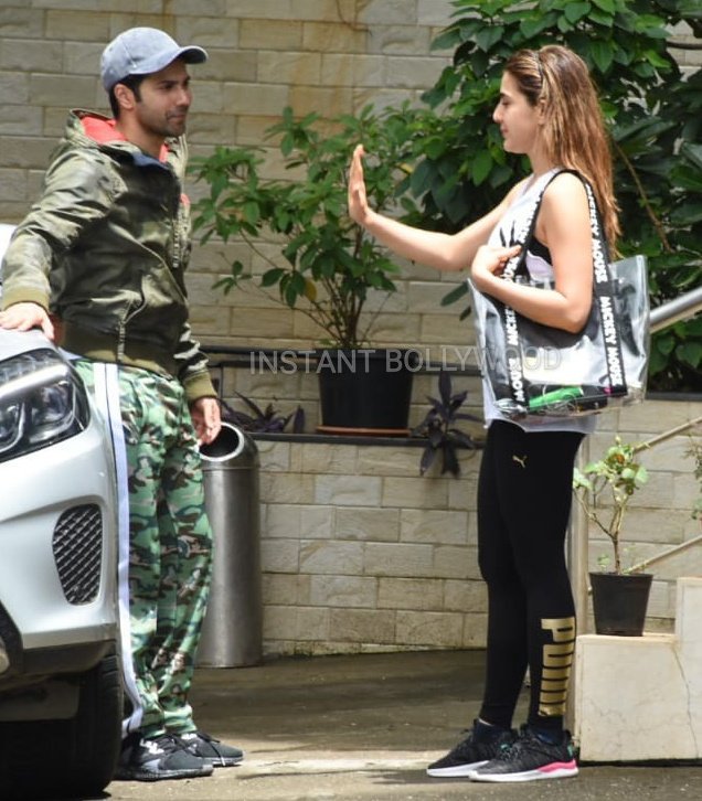 instantbolly's tweet photo. #VarunDhawan And #SaraAliKhan Snapped Post Dance Rehearsal For Their  Upcoming Movie #coolieno1 https://t.co/vAY53Ofwg7