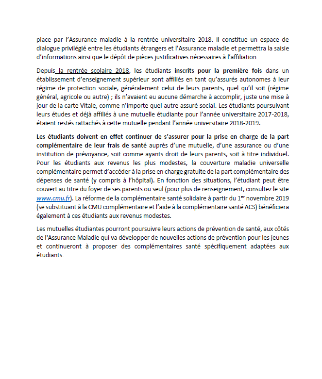 [📄Communiqué] Sécurité sociale des étudiants :
✅+ de simplicité
✅+ de qualité de service
✅un gain de pouvoir d'achat
En cette rentrée, je me félicite avec mes collègues <a href="/agnesbuzyn/">Agnès Buzyn</a> <a href="/duboschristelle/">Christelle Dubos</a> de la mise en œuvre définitive de cette réforme majeure !