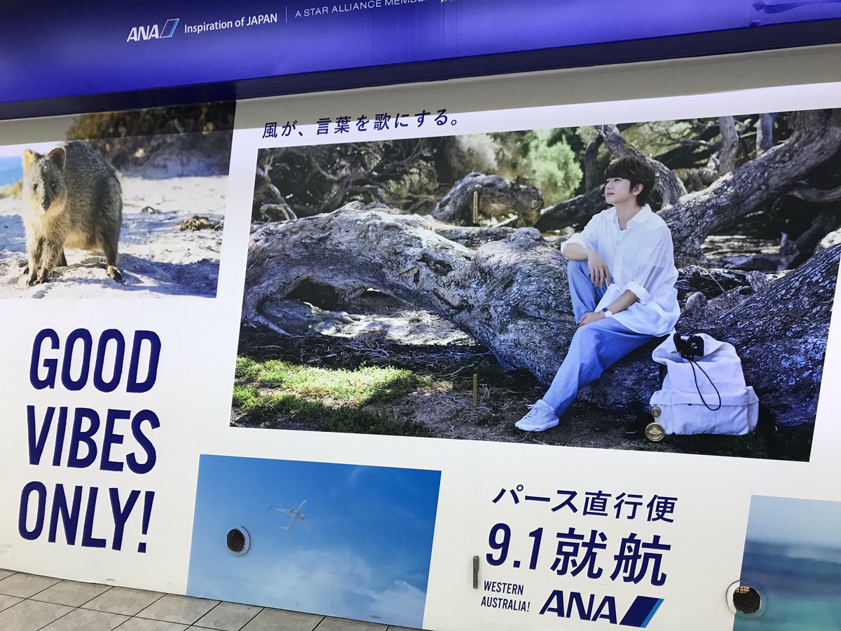 24_Akiko_'s tweet photo. 京急羽田空港駅(国内線&国際線)のNissy広告😊
#Nissy
#ANAPERTH https://t.co/4pc5z111LR