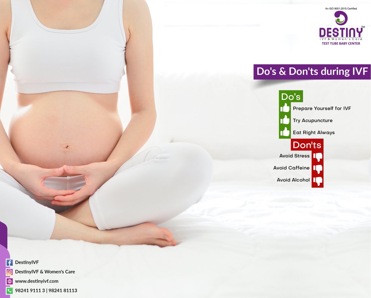 destiny_ivf's tweet photo. IVF દરમિયાન શું કરવું? શું ના કરવું?😟
✅Do’s✅
-સારું ભોજન લો
-IVF માટે પોતાને તૈયાર કરો
-કસરતો કરો
❎Don’ts❎
-ધૂમ્રપાન અને આલ્કોહોલ
-માનસિક તનાવ
-જંક ફૂડ
#DestinyIVF #DrDilipDholaria #DrJasminDholaria #PragnancyProblem #IVFCenter https://t.co/VL2oGf7FyI