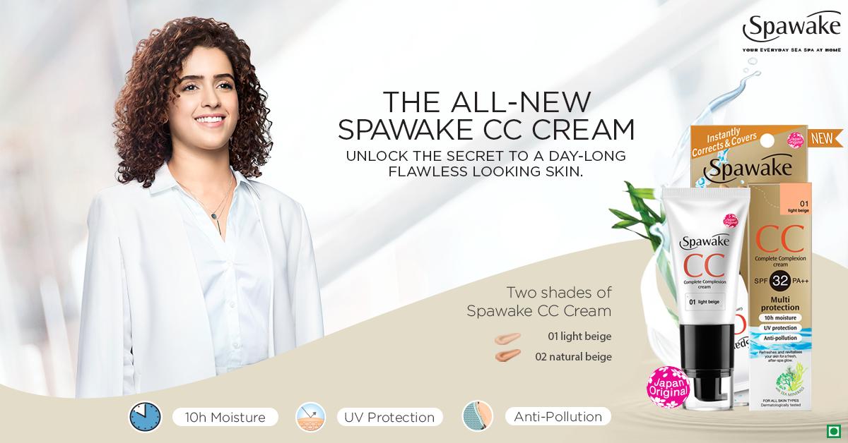 SpawakeIndia's tweet photo. Get a morning fresh look throughout the day with Spawake all new CC Cream from https://t.co/cJcLhehDz4 not only covers and corrects your skin tone but also protects your skin from pollution and the harmfull effect of the sun. Available in 2 shades - Light Beige &amp; Natural Beige. https://t.co/8n1NmwTD6W