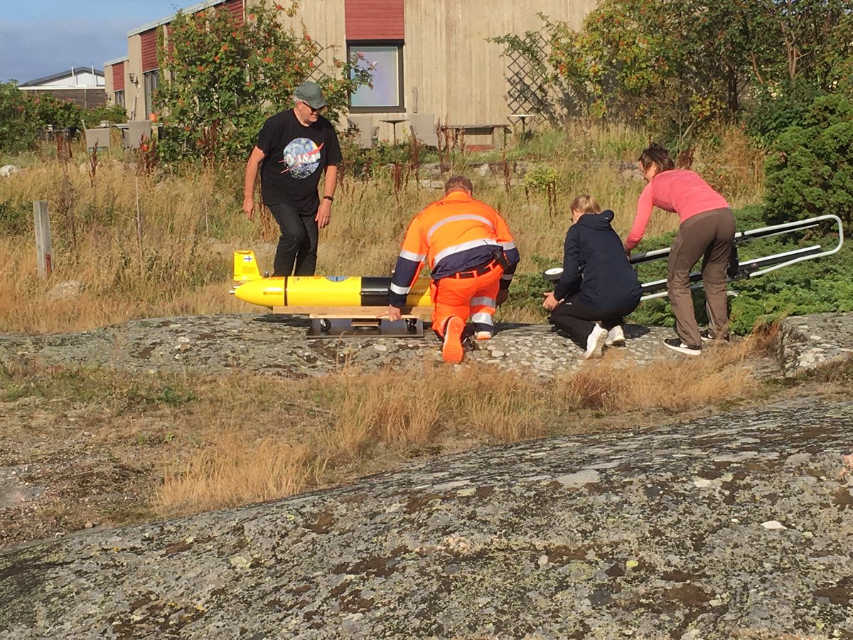 K_tikka's tweet photo. #Uivelo’s compass successfully calibrated on #Utö island. #Fieldwork #teamwork @FMI_Marine #VIMMA2019 #Slocum https://t.co/ejf8jy2e1r