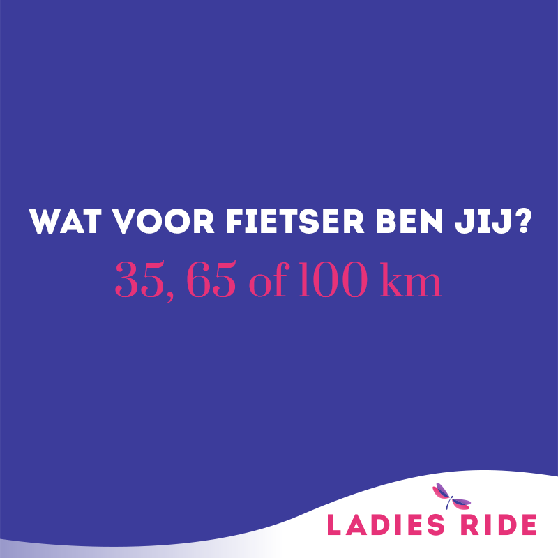 Voor hoe veel kilometer ga jij op 22 september tijdens de Ladies Ride van 2019? Het maakt niet uit of je voor de 35, 65 of 100 km gaat, wij zijn al super trots op jullie! 💙

Meer informatie over het leukste fietsevenement voor vrouwen vind je op: buff.ly/2XE8W1h