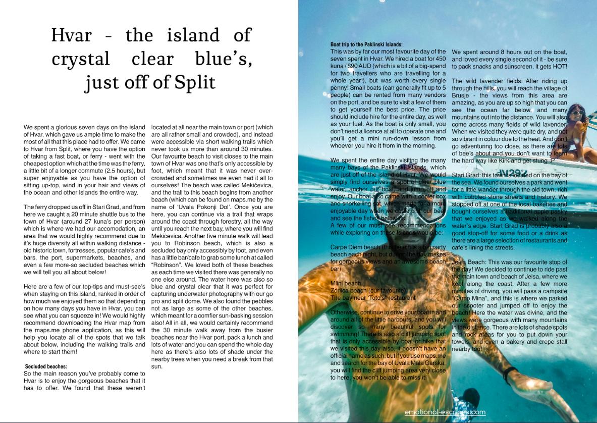 Hvar - the island of crystal clear blue’s,  just off of Split
joom.ag/C8ma/p32

#luxurytravel #luxurylifestyle #luxurytraveller #luxurymagazine #travelblog #croatia #Split #weekendvibes #holiday #summer #friyay #FridayMotivation  #FridayFeeling  #FridayThoughts  #Travel