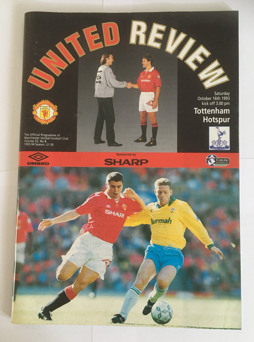 MerlinBooks's tweet image. **ENDING TODAY**
Manchester United v Tottenham Hotspur Programme (Old Trafford, Sat Oct 16, 1993)

Starting bid £3.99 FREE P&amp;amp;P

ebay.co.uk/itm/1740067834…

@ManUtd @SpursOfficial @Spurs_THA @SkySportsNews @SkySportsPL @premierleague @ManUtdWomen @RedDevilsDaily @MirrorFootball