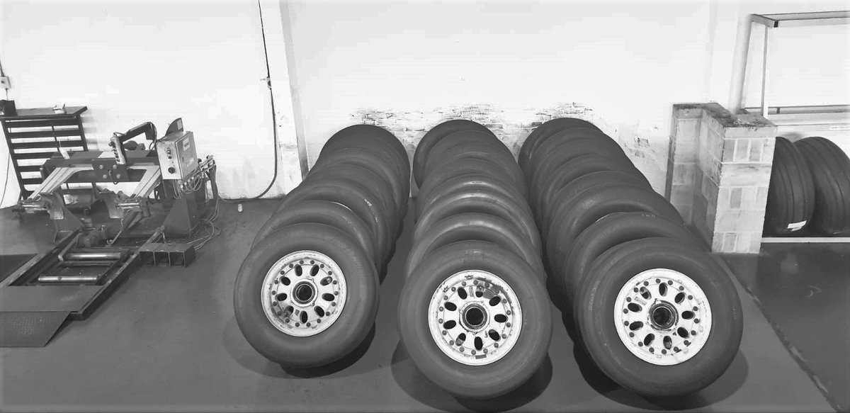 SkywheelsGroup's tweet photo. Record setting volumes pass through Skywheels.

Another busy Friday for the guys!!

Skywheels sees record setting volumes pass through its wheel shops, as we hit 920 wheels booked in for the month of August!! #Skywheels #Aviation https://t.co/Itdsc76NA5
