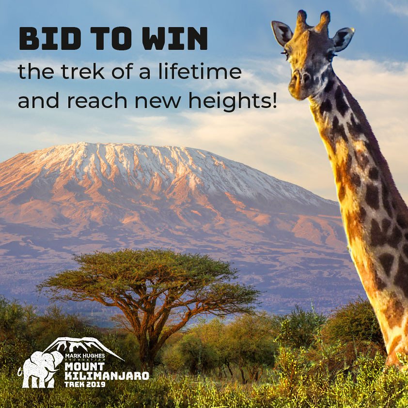 MarkHughesFdn's tweet photo. Text magicball to 0447 447 549 to register. Winning bidder scores 2 tickets to join the MHF Crew on their #MountKili trek .. more info on our website. Bidding starts at $20,000 and bids close 8pm Friday 6 September. https://t.co/YbhLHQwy5F
