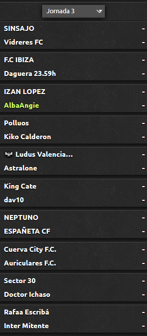 Ligagalacticaf1's tweet photo. Emparejamientos Jornada 3 ... @Ligagalacticaf1 @futmondo https://t.co/fy9POHcCvR