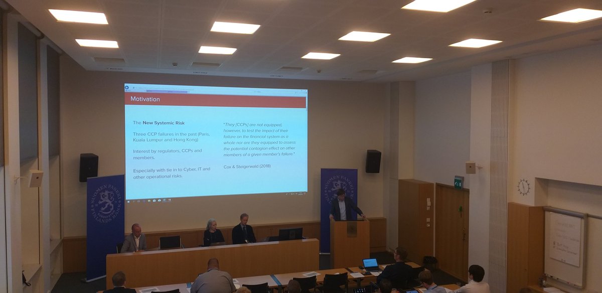 KasperiKorpinen's tweet photo. Kimmo Soramäki: Stresstesting CCP's on a global level with publicly available data. #Simulatorseminar https://t.co/O0GdLJYbGA