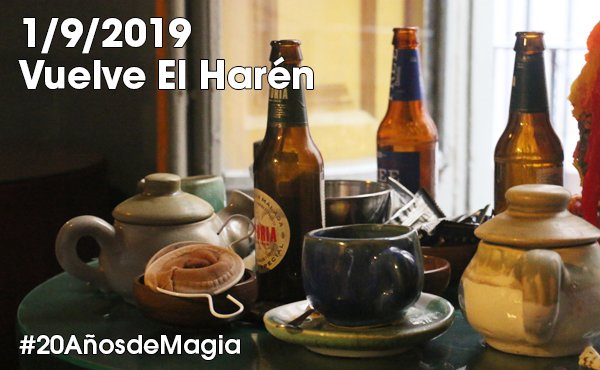 🗣 NOTICIA 🔊
☕ Vuelve El Harén 🍰
📆 Domingo 1 de septiembre 📆
🧞‍♂ #20AñosdeMagia 🧞‍♀