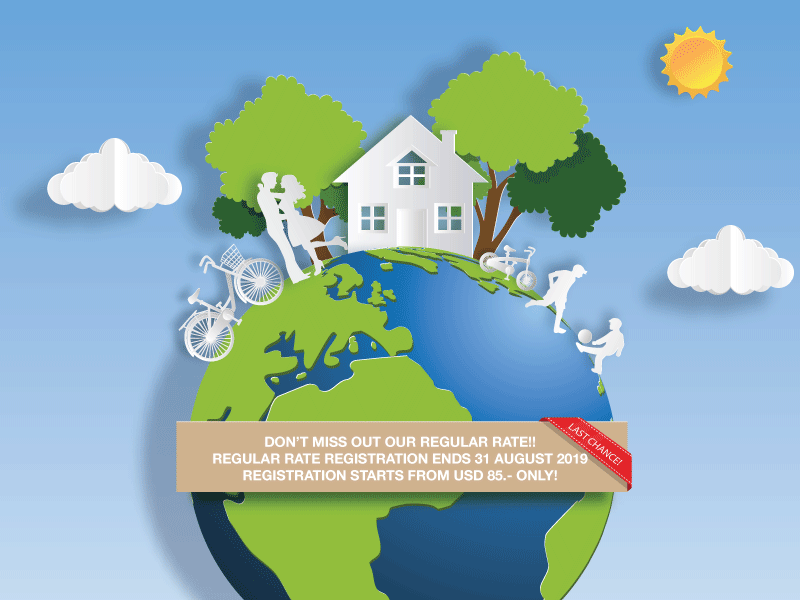 10thWEEC's tweet photo. REGULAR RATE ENDS TOMORROW! 
Starts from USD 85.- and you can join the first world class environmental education congress in Asia!

Do not miss the opportunity, register now at https://t.co/H2HOoMtM1v

#EnvironmentalEducation #WEEC2019 #10thWEEC #Bangkok #Thailand https://t.co/EbwExSFmXt