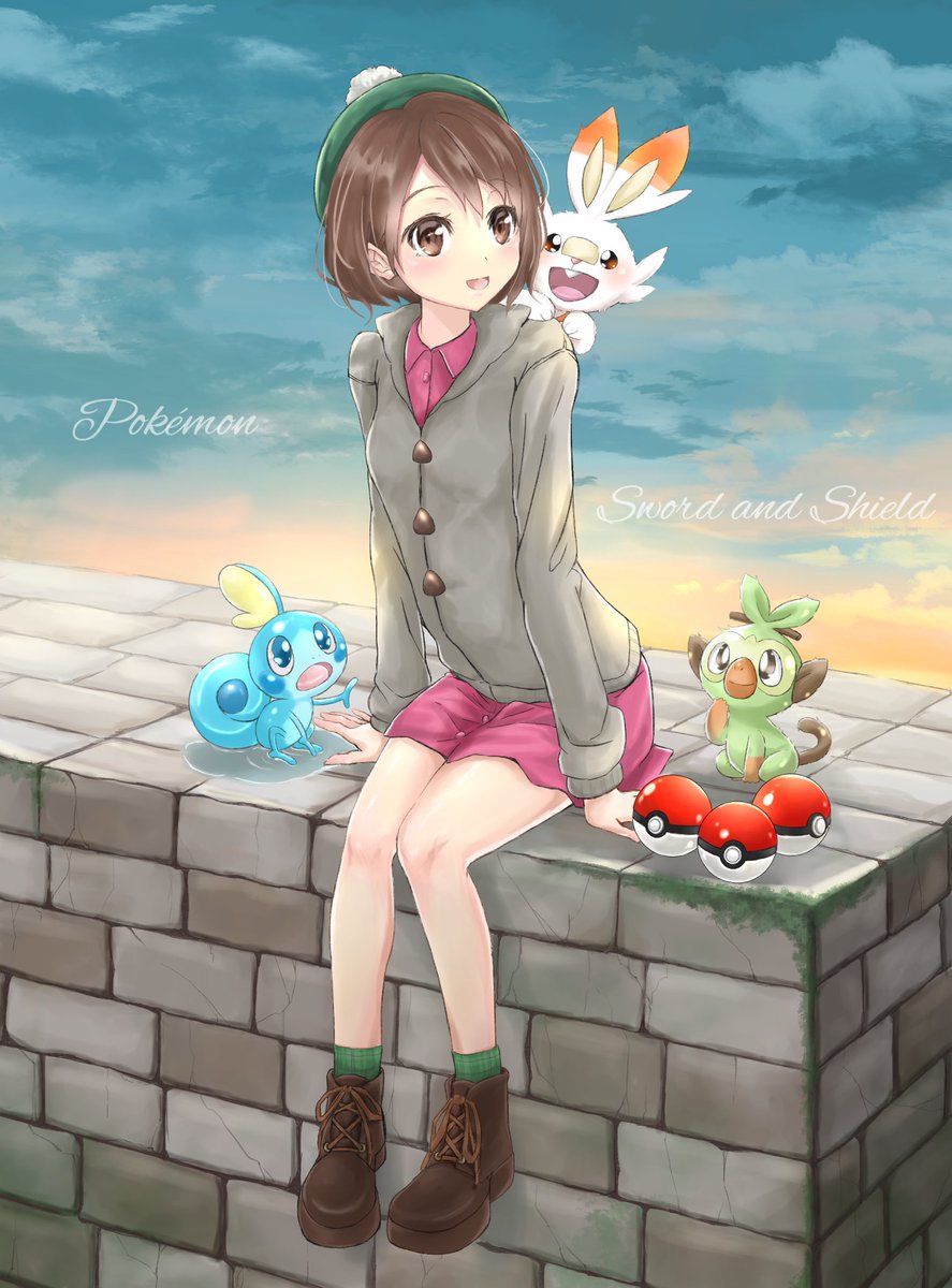 リュレ Ar Twitter ポケモン剣盾の初発表のときに描いてたイラスト 背景がまだ未完成だったので仕上げました 今更ながらtwitterに上げます 主人公の女の子可愛い ポケモンイラスト ポケモン剣盾