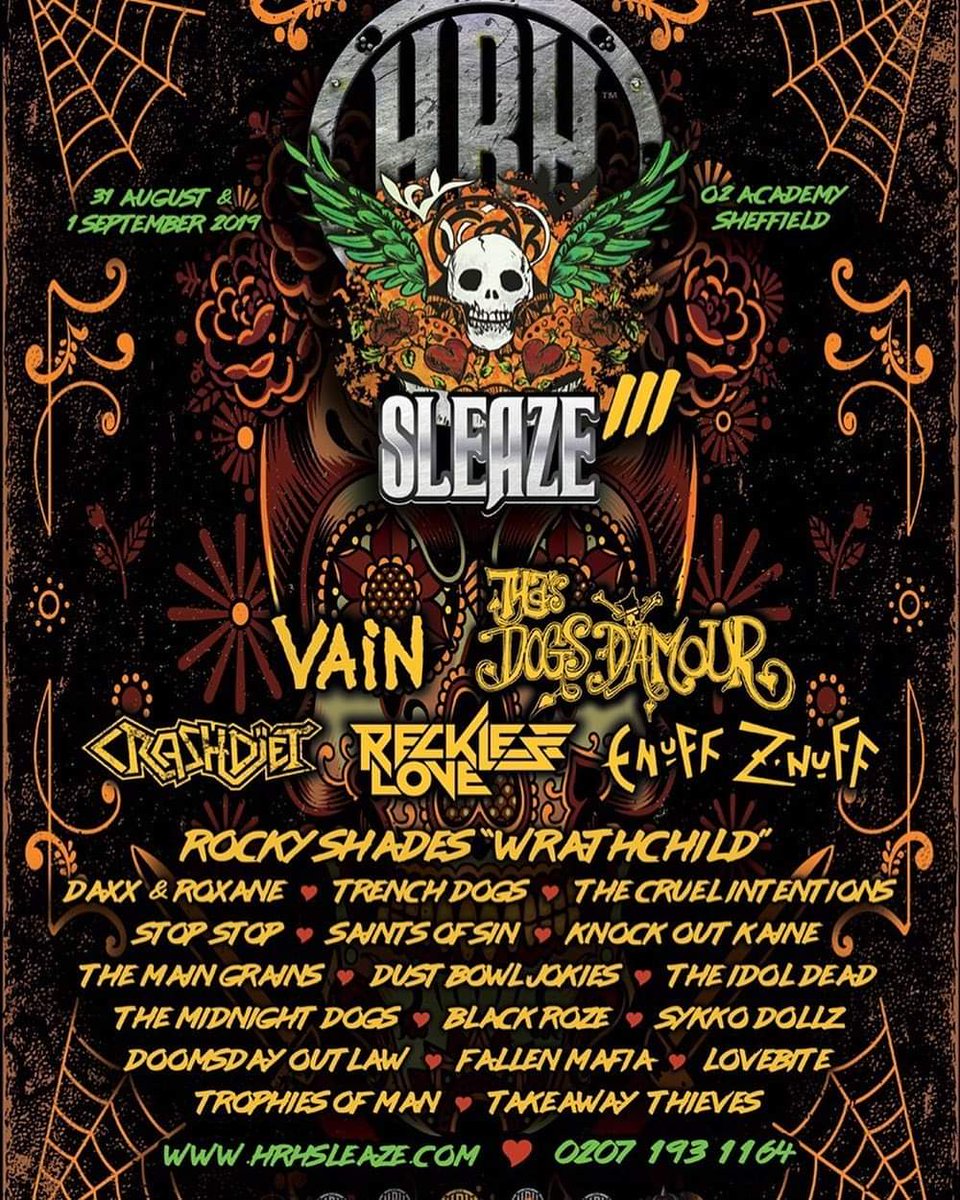 If any of you are partying with us this weekend, be sure to come and say hi... I can't promise I won't bite but I've had my shots so you should be safe... #keepitsleazy #highwaytohell #hrhsleaze #hardrockhell