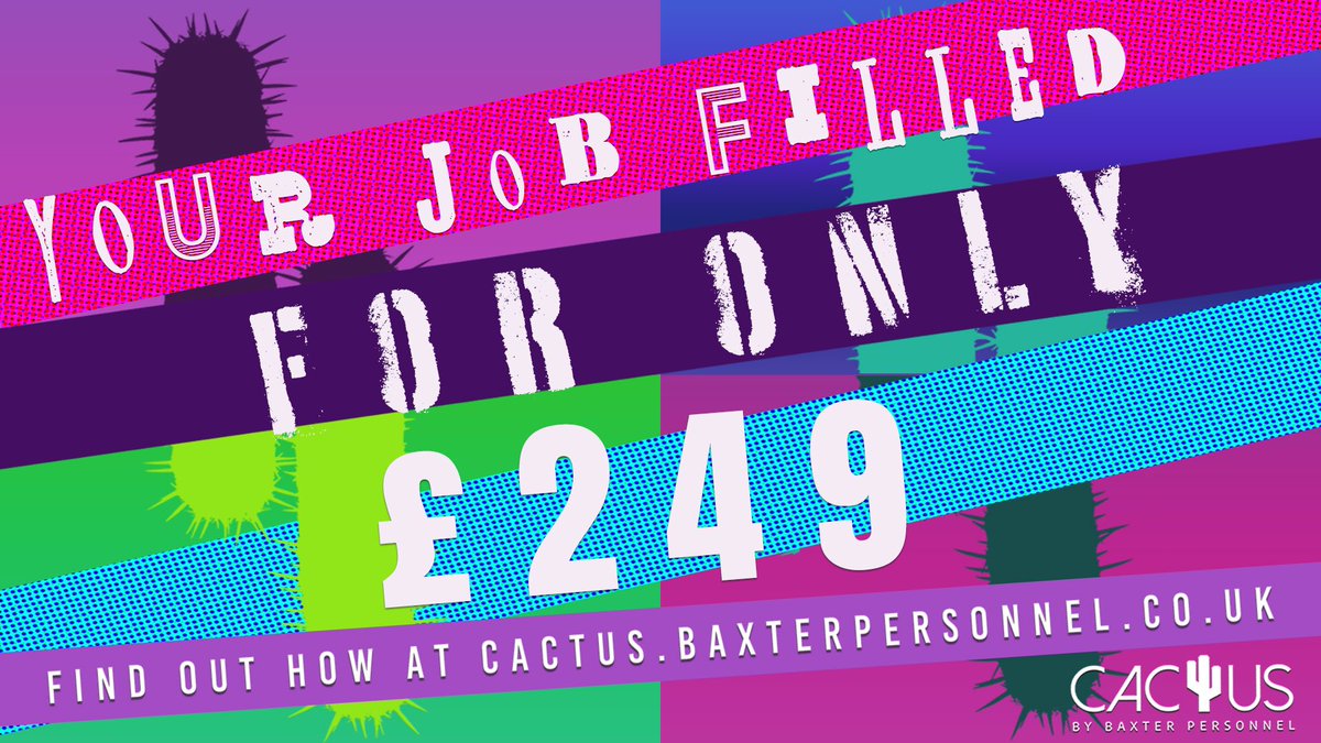 We now live in a world where we do everything online..... so we listened:

Find your next hire with Cactus By <a href="/baxterpersonnel/">Baxter Personnel</a> 

Cactus.baxterpersonnel.co.uk