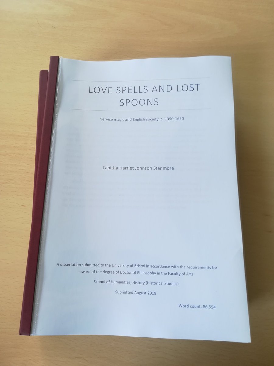 MagicNotWitches's tweet photo. I made a thesis!! #phdlife #submitted #History #wizardsforever https://t.co/S0rRR5s2aP